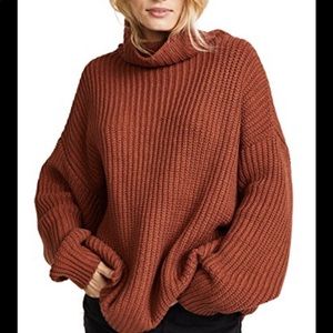 Free people swim too deep SM terracotta sweater